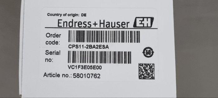 Endress+Hauser 58010762 CPS11-2BA2ESA Аналоговый датчик pH (B193)