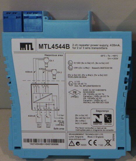 MTL4544B ретранслятор блок питания 2CH 4/20mA Харт 2 -/3-проводной